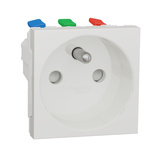 Schneider Electric, New Unica IP4X White Flush Mount 2P+E Socket Socket, Rated At 16A, 250 V