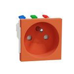 Schneider Electric, New Unica IP4X Orange Flush Mount 2P+E Socket Socket, Rated At 16A, 250 V