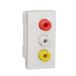 Schneider Electric, New Unica IP2XC White Clip Mount Vertical Socket Socket