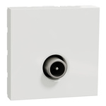 Schneider Electric, New Unica IP20 White Flush Mount Vertical Socket Socket