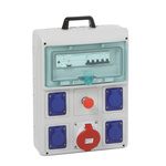 Schneider Electric, Kaedra IP44 Light Grey Surface Mount 2P + E, 3P + N + E Distribution Unit Socket, Rated At 40A, 230