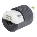 Hubbell USA Mains Plug, 15A, Cable Mount, 125 V