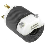 Hubbell USA Mains Plug, 15A, Cable Mount, 250 V