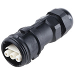3 Pole IP68 Rating Cable Mount Female Mains Inline Connector Rated At 16A