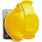 ABB, Easy & Safe IP44 Yellow Panel Mount 2P + E Industrial Power Socket, Rated At 16A, 110 V