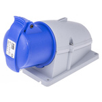 ABB, Easy & Safe IP44 Blue Wall Mount 2P + E Right Angle Industrial Power Socket, Rated At 32A, 230 V