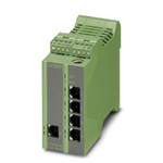 Phoenix Contact Ethernet Switch, 5 RJ45 port, 24V dc, 100Mbit/s Transmission Speed, DIN Rail Mount FL SWITCH LM 5TX-E