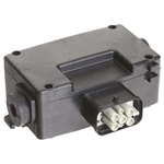 Harting, Han Power S IP65 Black Surface Mount 6P + E Industrial Power Socket, Rated At 10A, 600 V