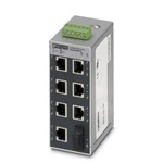 Phoenix Contact Ethernet Switch, 7 RJ45 port, 24V dc, 1000Mbit/s Transmission Speed, DIN Rail Mount FL SWITCH SFN 7GT/SX