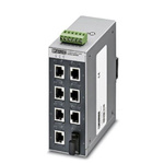 Phoenix Contact Ethernet Switch, 7 RJ45 port, 24V dc, 100Mbit/s Transmission Speed, DIN Rail Mount FL SWITCH SFNT 7TX/FX