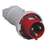 Amphenol Industrial, Tough & Safe IP67 Red Cable Mount 3P + E Industrial Power Plug, Rated At 125A, 415 V