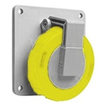 ABB, CMA IP67 Yellow Panel Mount 2P + E Industrial Power Socket, Rated At 16A, 110 V