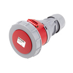 Scame, Optima Seven IP66, IP67 Red Cable Mount 6P + E Industrial Power Socket, Rated At 32A, 415 V