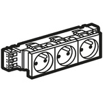 Legrand White 3 Gang Plug Socket, 16A, Type E - French, Indoor Use