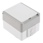 Siemens Grey 1 Gang Plug Socket, 16A, Type F - German Schuko, Outdoor Use