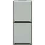 Siemens Grey 2 Gang Plug Socket, 16A, Type F - German Schuko, Outdoor Use