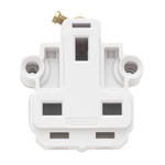 Contactum White 1 Gang Plug Socket, 2 Poles, 13A, Type G - British, Indoor Use