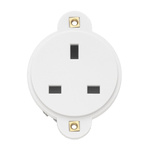 Contactum White 1 Gang Plug Socket, 2 Poles, 13A, Type G - British, Indoor Use