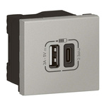 Legrand 2 Gang USB Socket, 2 Poles, 3A, Indoor Use
