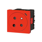 Legrand Red 1 Gang Plug Socket, 16A, Indoor Use