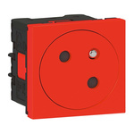 Legrand Red 1 Gang Plug Socket, 16A, Indoor Use