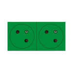 Legrand Green 2 Gang Plug Socket, 16A, Indoor Use
