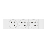 Legrand White 3 Gang Plug Socket, 16A, Type F - German Schuko, Indoor Use
