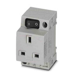 Phoenix Contact Mains Sockets, 13A, DIN Rail, 250 V
