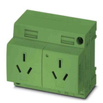 Phoenix Contact Mains Sockets, 10A, DIN Rail, 250 V