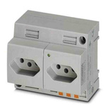 Phoenix Contact Mains Sockets, 10A, DIN Rail, 250 V