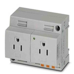 Phoenix Contact USA Mains Sockets, 15A, DIN Rail, 125 V