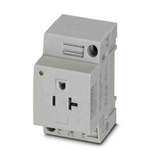 Phoenix Contact USA Mains Sockets, 20A, DIN Rail, 125 V