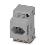 Phoenix Contact Mains Sockets, 10A, DIN Rail, 250 V