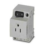 Phoenix Contact USA Mains Sockets, 15A, DIN Rail, 125 V