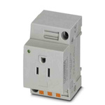 Phoenix Contact USA Mains Sockets, 15A, DIN Rail, 125 V