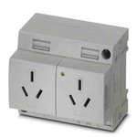 Phoenix Contact Mains Sockets, 10A, DIN Rail, 250 V