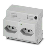 Phoenix Contact Mains Sockets, 20A, DIN Rail, 250 V