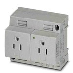 Phoenix Contact USA Mains Sockets, 15A, DIN Rail, 125 V