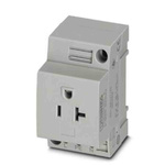 Phoenix Contact USA Mains Sockets, 20A, DIN Rail, 125 V