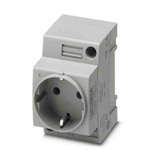 Phoenix Contact German Mains Sockets, 16A, DIN Rail, 250 V
