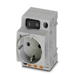Phoenix Contact German Mains Sockets, 16A, DIN Rail, 250 V