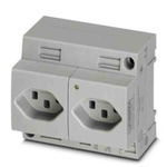 Phoenix Contact Swiss Mains Sockets, 16A, DIN Rail, 250 V