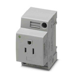 Phoenix Contact USA Mains Sockets, 15A, DIN Rail, 125 V