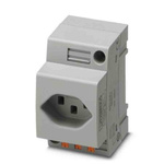 Phoenix Contact Swiss Mains Sockets, 16A, DIN Rail, 250 V