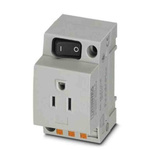 Phoenix Contact USA Mains Sockets, 15A, DIN Rail, 125 V