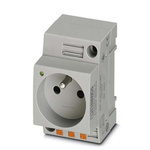 Phoenix Contact French Mains Sockets, 16A, DIN Rail Mount, 250 V