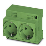 Phoenix Contact German Mains Sockets, 16A, DIN Rail Mount, 250 V