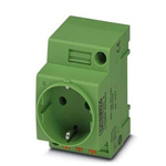 Phoenix Contact German Mains Sockets, 16A, DIN Rail Mount, 250 V