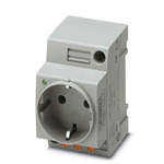 Phoenix Contact German Mains Sockets, 16A, DIN Rail Mount, 250 V