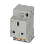 Phoenix Contact Mains Sockets, 13A, DIN Rail Mount, 250 V